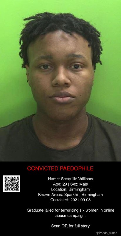 Shaquille Williams 29 from #Birmingham - 08/09/21