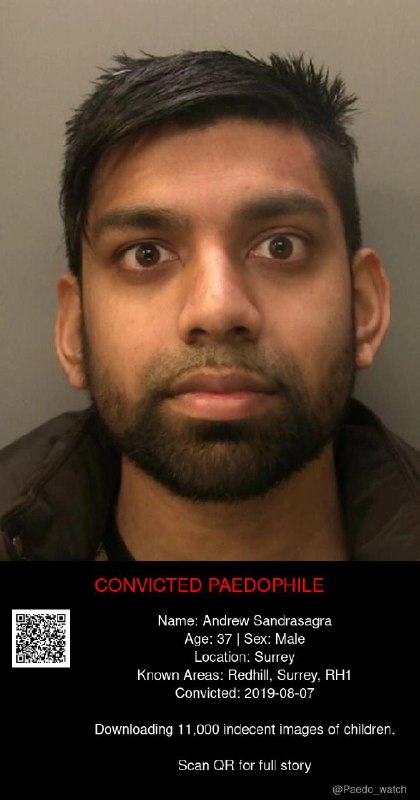 Andrew Sandrasagra 37 from #Surrey - 07/08/19