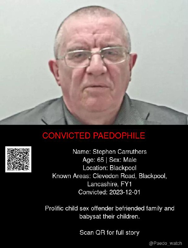 Stephen Carruthers 65 from #Blackpool - 01/12/23