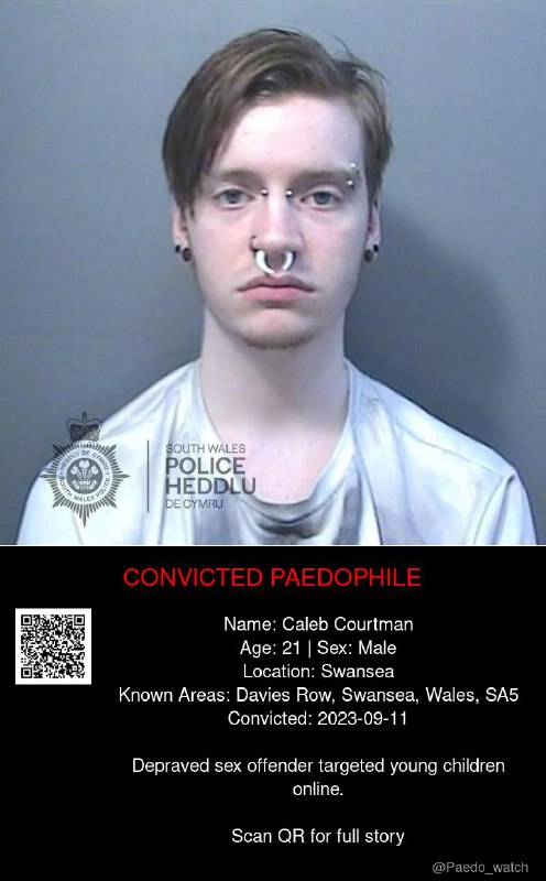 Caleb Courtman 21 from #Swansea - 11/09/23