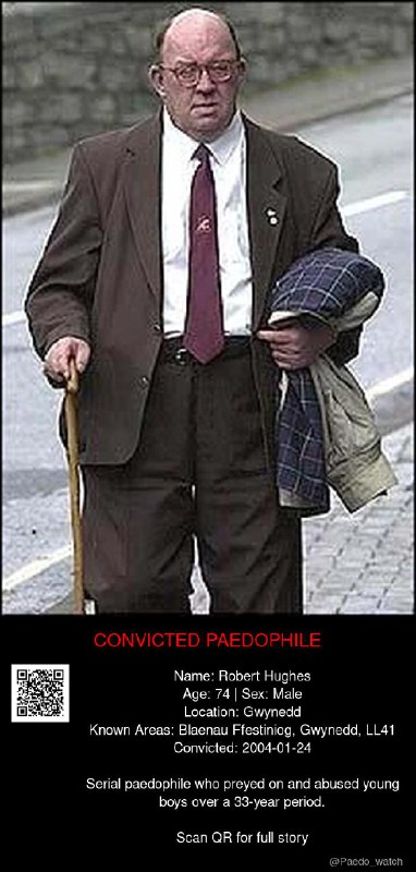 Robert Hughes 74 from #Gwynedd - 24/01/04