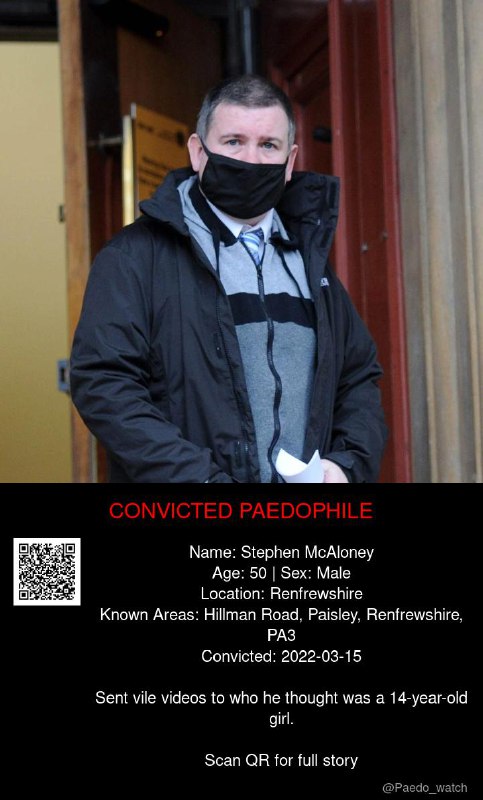 Stephen McAloney 50 from #Renfrewshire - 15/03/22