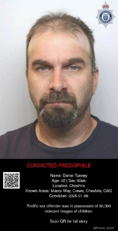 Daniel Tunney 42 from #Cheshire - 06/01/25