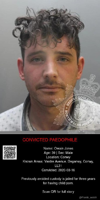 Owain Jones 39 from #Conwy - 16/03/20