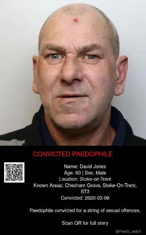 David Jones 60 from #Stoke-on-Trent - 08/03/20