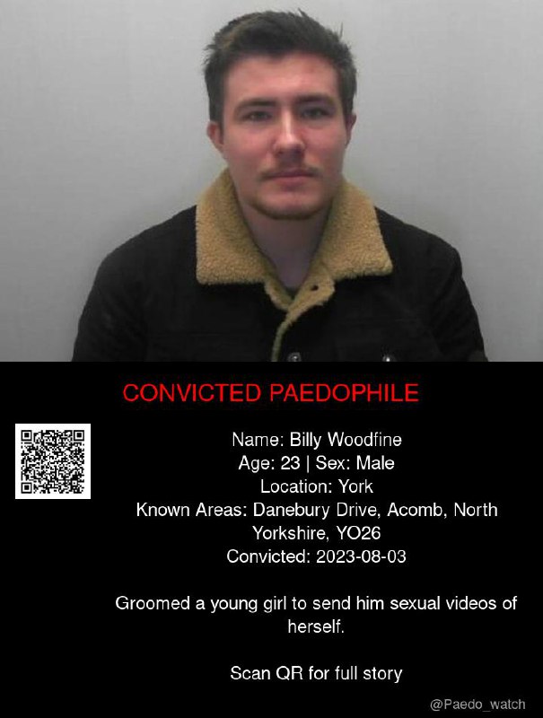 Billy Woodfine 23 from #York - 03/08/23