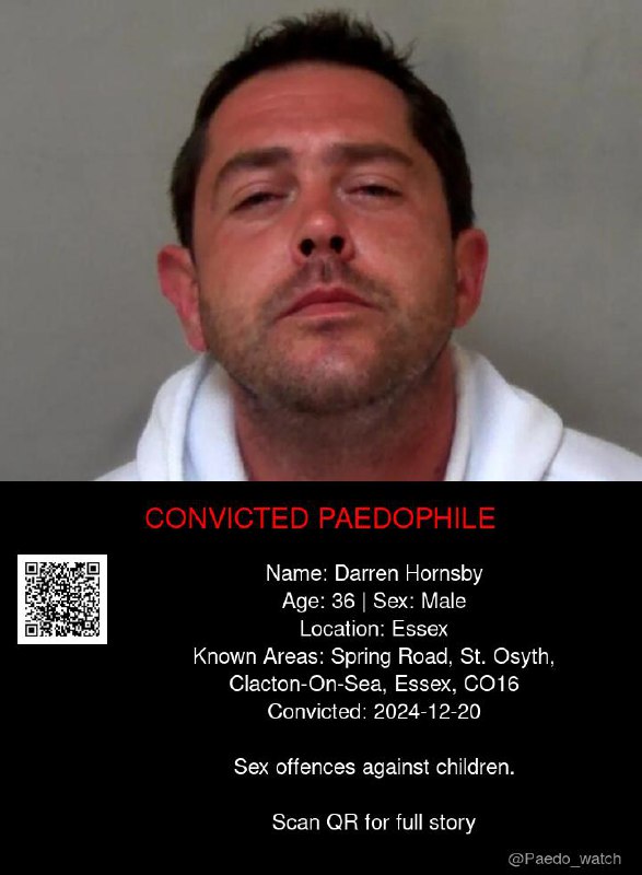 Darren Hornsby 36 from #Essex - 20/12/24