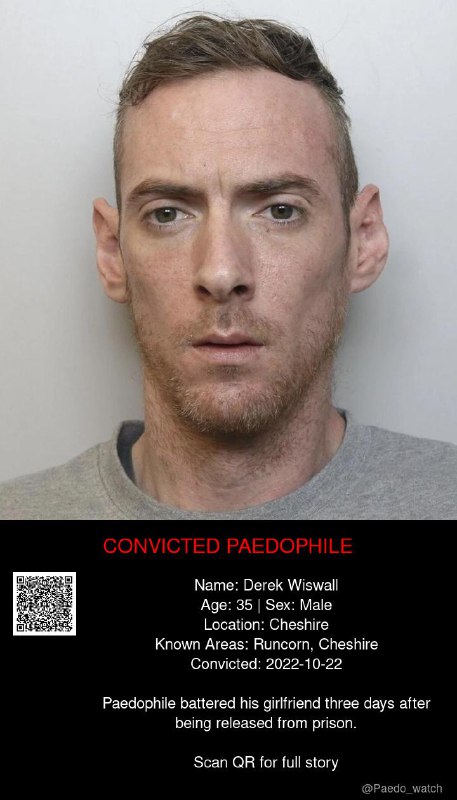Derek Wiswall 35 from #Cheshire - 22/10/22