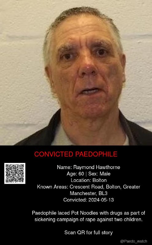 Raymond Hawthorne 60 from #Bolton - 13/05/24