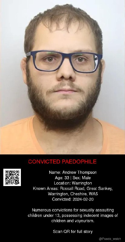 Andrew Thompson 33 from #Warrington - 20/02/24