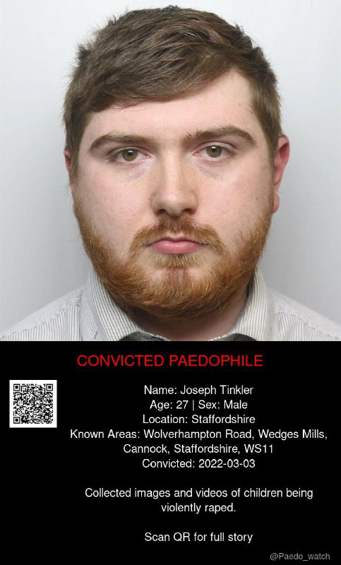 Joseph Tinkler 27 from #Staffordshire - 03/03/22