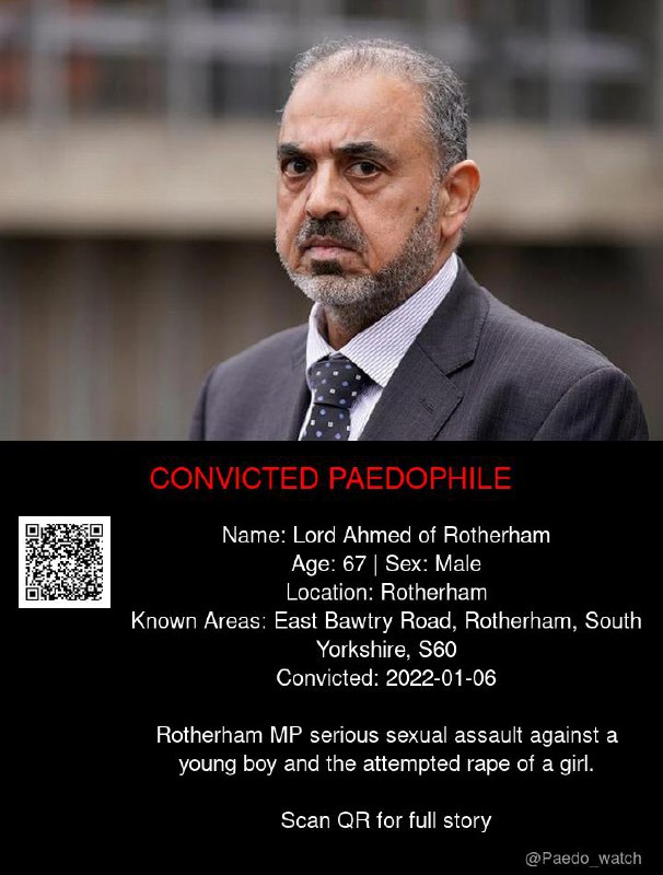 Lord Ahmed of Rotherham 67 from #Rotherham - 06/01/22