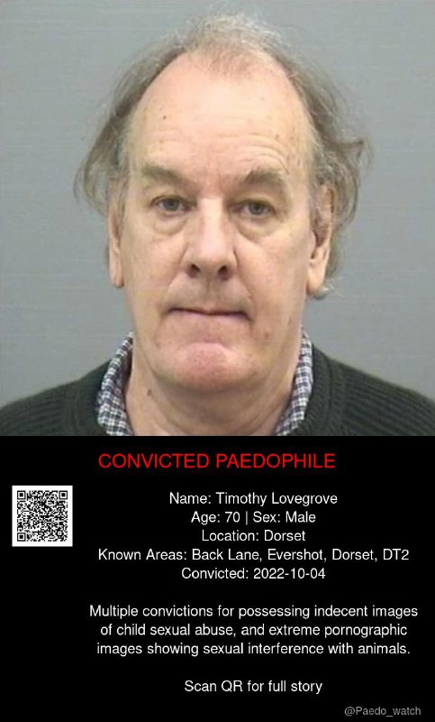 Timothy Lovegrove 70 from #Dorset - 04/10/22