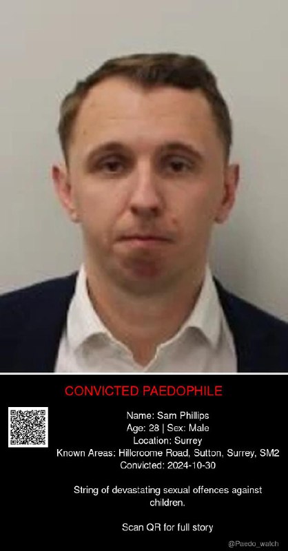 Sam Phillips 28 from #Surrey - 30/10/24