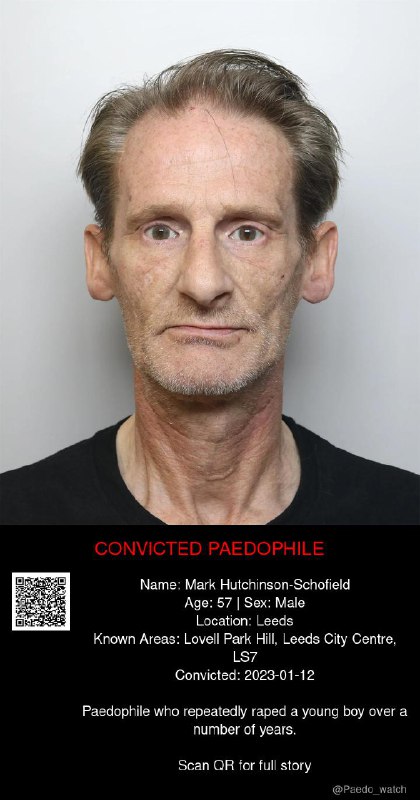 Mark Hutchinson-Schofield 57 from #Leeds - 12/01/23