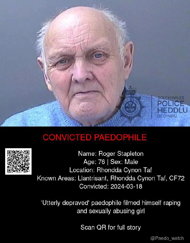 Roger Stapleton 76 from #Rhondda Cynon Taf - 18/03/24