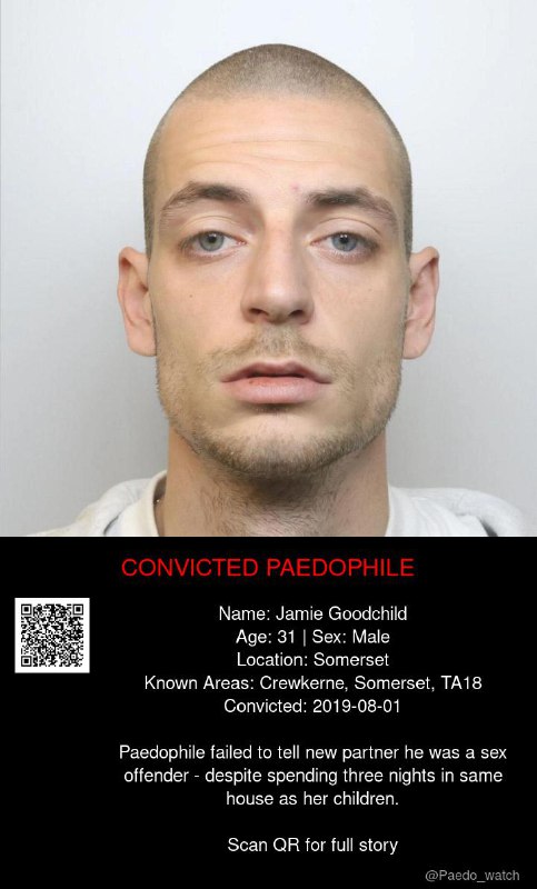 Jamie Goodchild 31 from #Somerset - 01/08/19