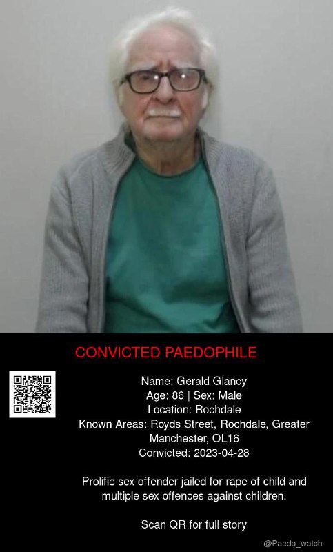 Gerald Glancy 86 from #Rochdale - 28/04/23