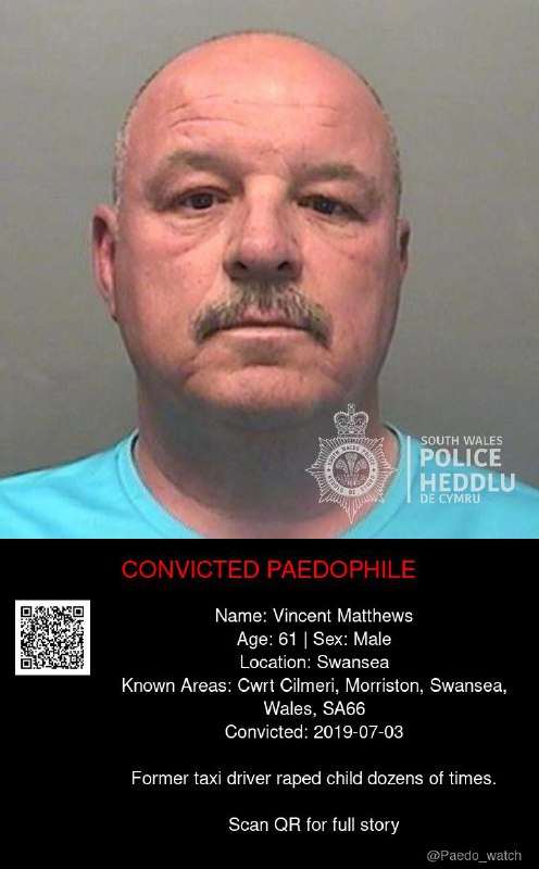 Vincent Matthews 61 from #Swansea - 03/07/19