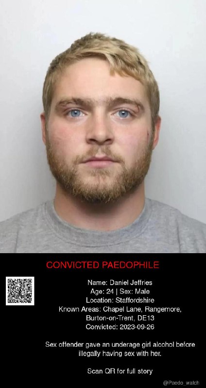 Daniel Jeffries 24 from #Staffordshire - 26/09/23
