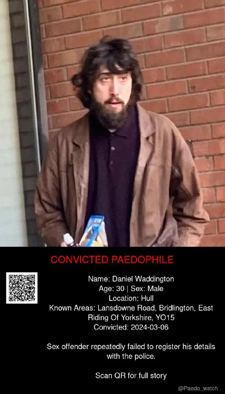 Daniel Waddington 30 from #Hull - 06/03/24