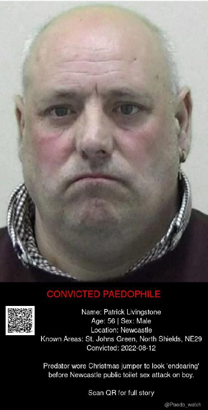 Patrick Livingstone 56 from #Newcastle - 12/08/22