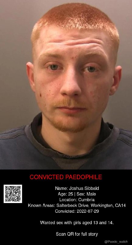 Joshua Sibbald 25 from #Cumbria - 29/07/22