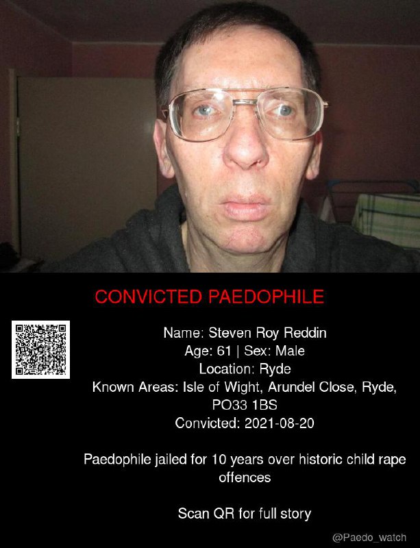 Steven Roy Reddin 61 from #Ryde - 20/08/21