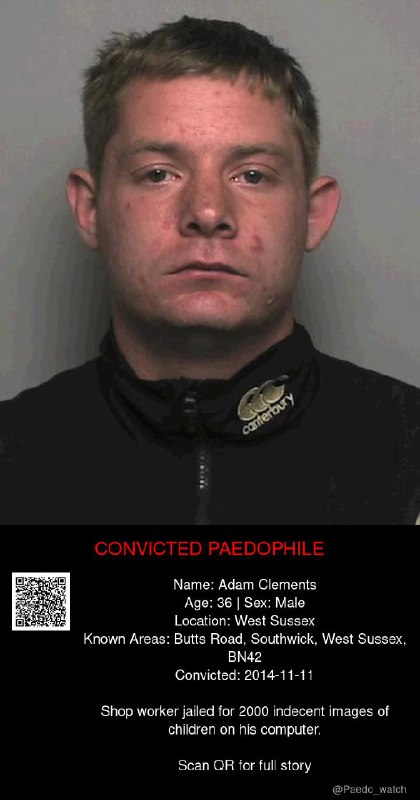 Adam Clements 36 from #West Sussex - 11/11/14