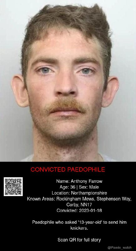 Anthony Farrow 36 from #Northamptonshire - 18/01/23
