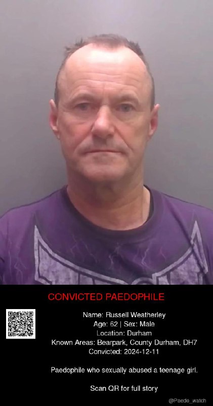 Russell Weatherley 62 from #Durham - 11/12/24