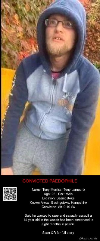 Tony Morriss (Tony Lamport) 26 from #Basingstoke - 24/10/19