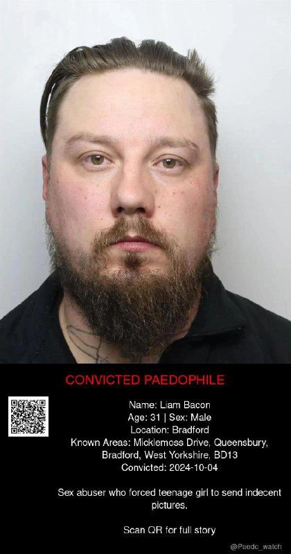 Liam Bacon 31 from #Bradford - 04/10/24