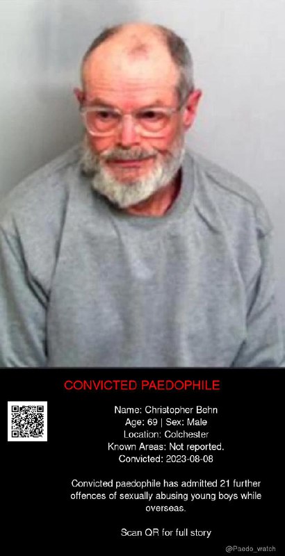 Christopher Behn 69 from #Colchester - 08/08/23