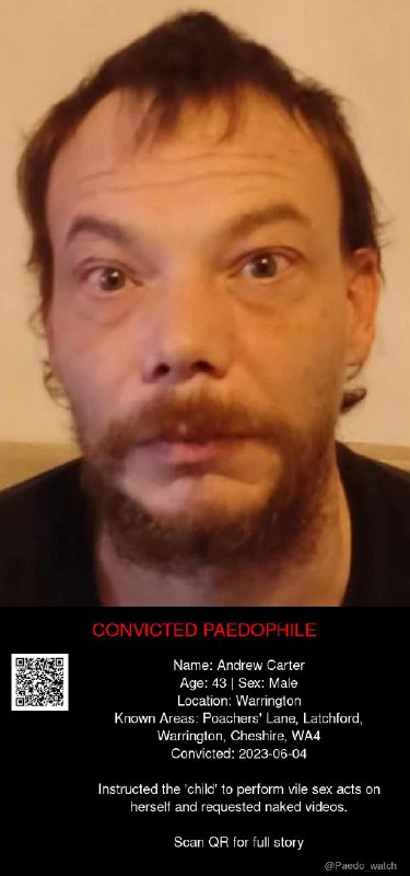 Andrew Carter 43 from #Warrington - 04/06/23