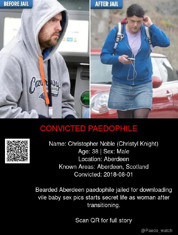 Christopher Noble (Christyl Knight) 38 from #Aberdeen - 01/08/18