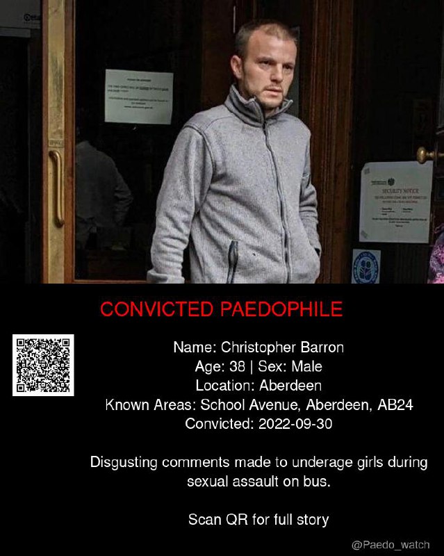 Christopher Barron 38 from #Aberdeen - 30/09/22
