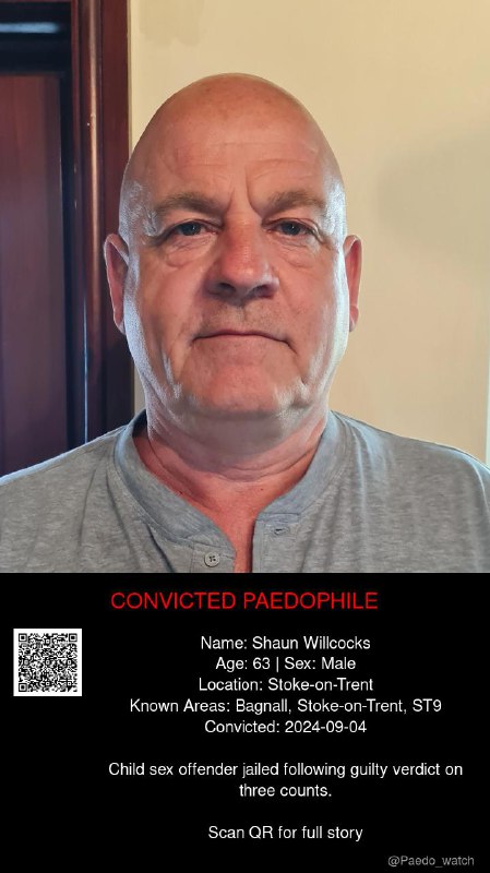 Shaun Willcocks 63 from #Stoke-on-Trent - 04/09/24