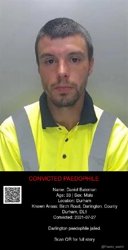 Daniel Bateman 33 from #Durham - 27/07/21