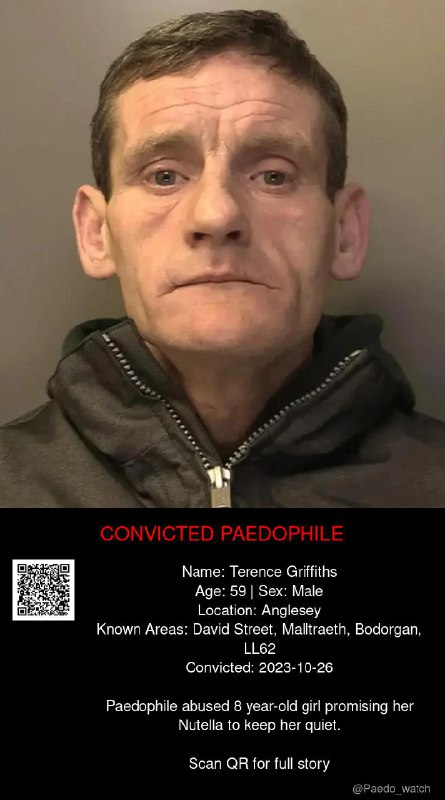 Terence Griffiths 59 from #Anglesey - 26/10/23