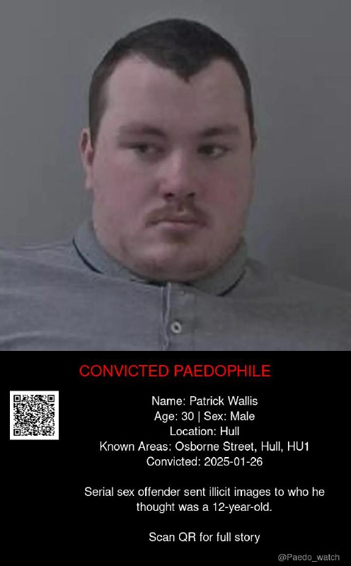 Patrick Wallis 30 from #Hull - 26/01/25