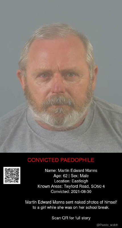 Martin Edward Manns 62 from #Eastleigh - 30/08/21