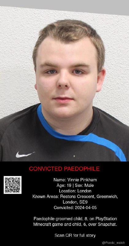 Vinnie Pinkham 19 from #London - 05/04/24