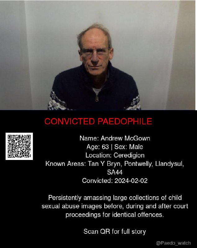 Andrew McGown 63 from #Ceredigion - 02/02/24