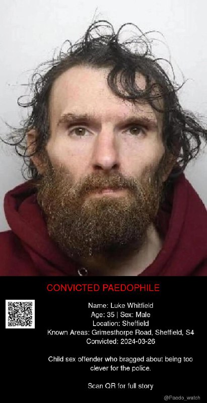 Luke Whitfield 35 from #Sheffield - 26/03/24