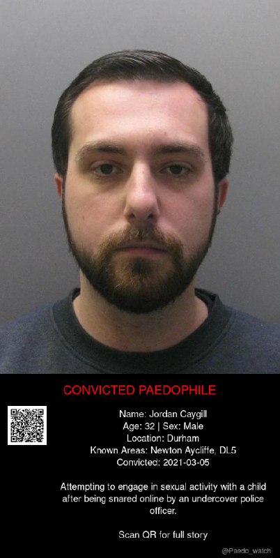 Jordan Caygill 32 from #Durham - 05/03/21