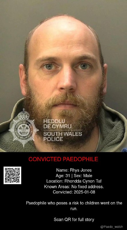 Rhys Jones 31 from #Rhondda Cynon Taf - 08/01/25