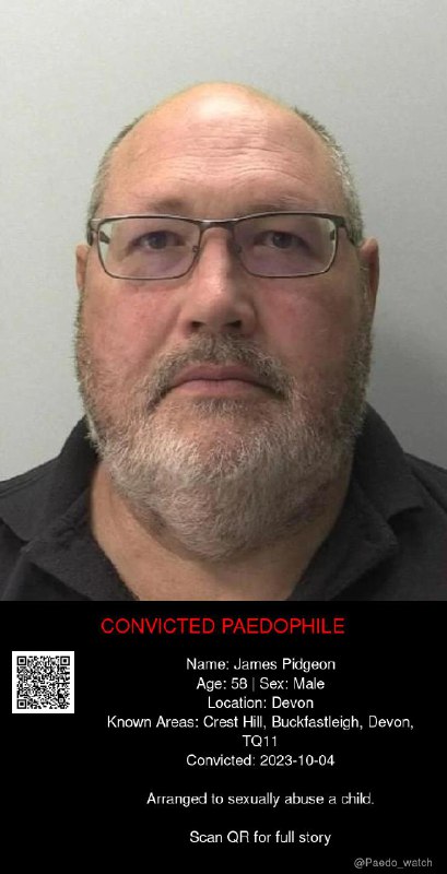 James Pidgeon 58 from #Devon - 04/10/23