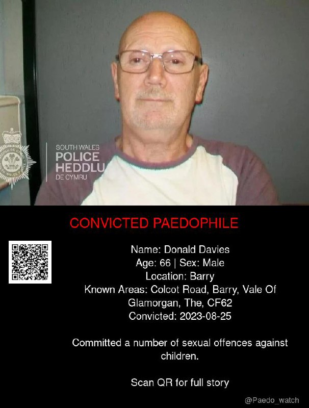 Donald Davies 66 from #Barry - 25/08/23
