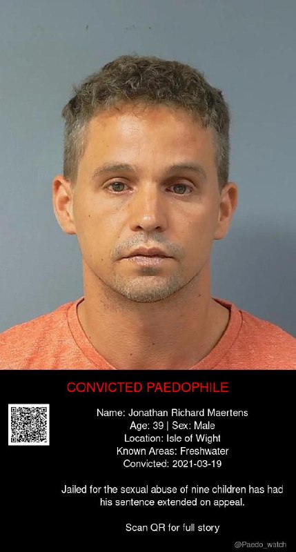 Jonathan Richard Maertens 39 from #Isle of Wight - 19/03/21